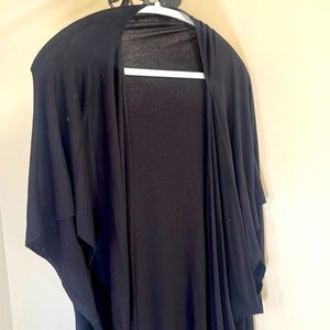 Soft lounge black kimono